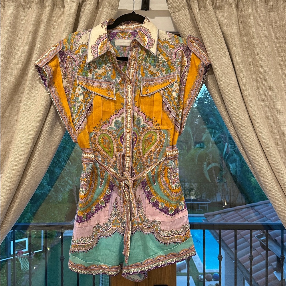 Zimmermann Vibrant Paisley Romper